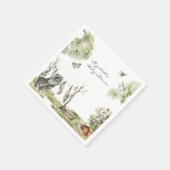 ウッドランドピクニック |森林動物の赤ちゃんシャワー スタンダードカクテルナプキン (角)