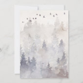 ウッドランドピンクの女の子の鹿の森の赤ちゃんシャワー郵便 招待状 (裏面)