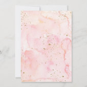 ウッドランドピンクガールキツネバニーベビーシャワーバイメール 招待状 (裏面)