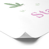 ウッドランドピンクチーキーキツネよくはしゃぐ- Doodle Animal ポスター (角)