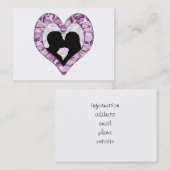 ウッドランドピンク/パープルカモフラージュ – キスをするカップル 名刺 (正面/裏面)