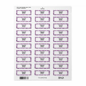 ウッドランドピンク/紫カモフラージュ – 白 ラベル (フルシート)