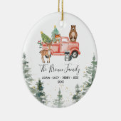 ウッドランドファミリークリスマスハウスオーナメント セラミックオーナメント (右)