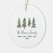 ウッドランドファミリークリスマスハウスパイン セラミックオーナメント (左)