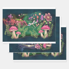 ウッドランドファンタジー、ネイチャーズフェアリーお洒落ランド ラッピングペーパーシート