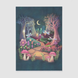 ウッドランドファンタジー、自然の魔法の妖精の国 薄葉紙