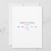 ウッドランドファースト誕生日トロピカルフォレスト招待状 招待状 (裏面)