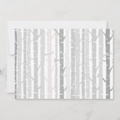 ウッドランドファースト誕生日招待状森林動物 招待状 (裏面)