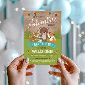 ウッドランドファースト誕生日招待状 招待状