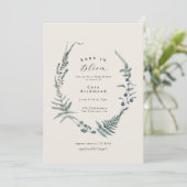 ウッドランドファーンフォレストベリーベビーシャワー 招待状 (スタンド正面)