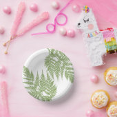 ウッドランドファーンフロントズシルエット紙プレート ペーパーボウル (パーティー)