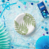 ウッドランドファーンフロントズシルエット紙プレート ペーパーボウル (パーティー)