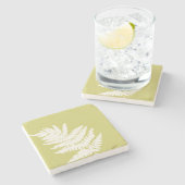 ウッドランドファーンリーフカスタムの背景色 ストーンコースター (横)