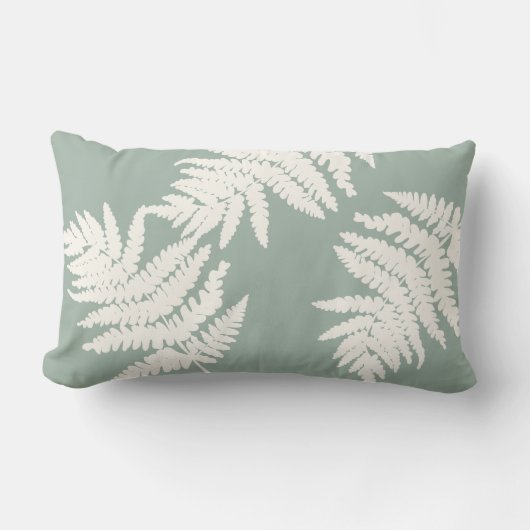 ウッドランドファーンリーフカスタムの背景色 ランバークッション (正面)