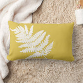 ウッドランドファーンリーフカスタムの背景色 ランバークッション (ブランケット)