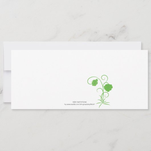 ウッドランドフェアリーバースデーパーティ招待状 招待状 (裏面)