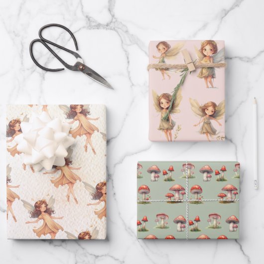 ウッドランドフェアリープリンセストアドスツール ラッピングペーパーシート (正面)
