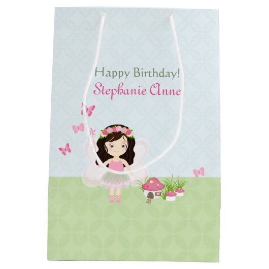 ウッドランドフェアリープリンセス ミディアムペーパーバッグ (裏面)