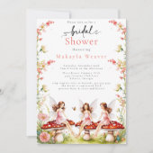 ウッドランドフェアリーマッシュルームエンチャントブライダルシャワー 招待状 (正面)