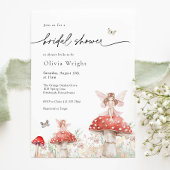 ウッドランドフェアリーマッシュルームブライダルシャワー 招待状