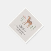 ウッドランドフェイウフラワーズ誕生日 スタンダードカクテルナプキン (角)