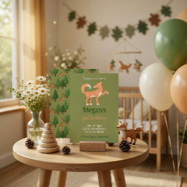 ウッドランドフォックスの子供の誕生日招待状 招待状