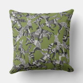 ウッドランドフォックスパーティーグリーン クッション (裏面)