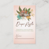 ウッドランドフォレストああベビー鹿の動物おむつゲーム 名刺 (正面)