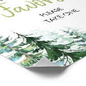 ウッドランドフォレストああ男の子の赤ちゃんシャワー好意サイン ポスター (角)