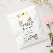 ウッドランドフォレストの仮想ベビーシャワー フェイバーバッグ (封をした状態)