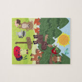ウッドランドフォレストアニマルズキッズパズル ジグソーパズル (横)