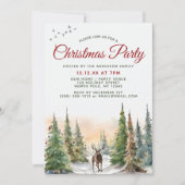 ウッドランドフォレストアニマルズクリスマスパーティー 招待状 (正面)