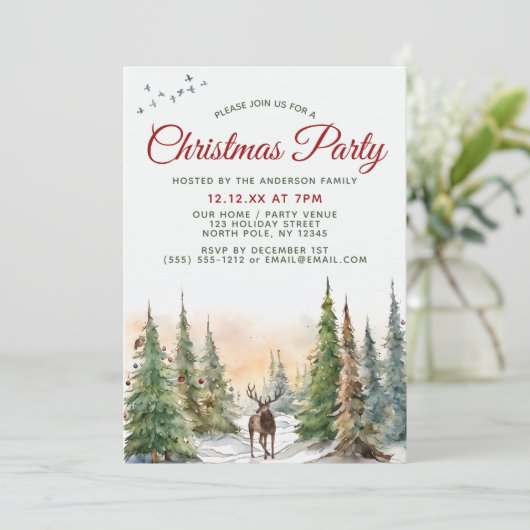 ウッドランドフォレストアニマルズクリスマスパーティー 招待状 (スタンド正面)