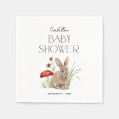 ウッドランドフォレストアニマルズベビーシャワーカスタム スタンダードカクテルナプキン (正面)