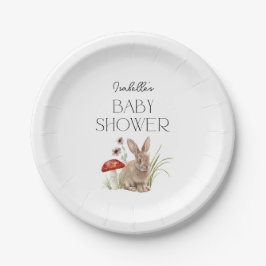 ウッドランドフォレストアニマルズベビーシャワーカスタム ペーパープレート