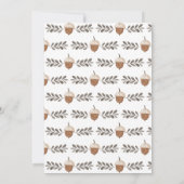 ウッドランドフォレストアニマルズベビーシャワー招待状 招待状 (裏面)