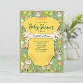 ウッドランドフォレストアニマルズベビーシャワー招待状 招待状 (スタンド正面)