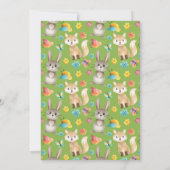 ウッドランドフォレストアニマルズベビーシャワー招待状 招待状 (裏面)