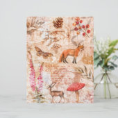 ウッドランドフォレストアニマルズヴィンテージスクラップブック紙 (スタンド正面)