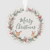 ウッドランドフォレストアニマルベビー初めてのクリスマス オーナメント (裏面)