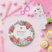 ウッドランドフォレストウォーターカラーキノコ子供の誕生日 ペーパープレート (パーティー)