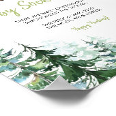 ウッドランドフォレストオーボーイベビーシャワーベビー靴下狩り ポスター (角)