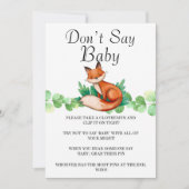 ウッドランドフォレストキツネはベビーカードを言わない (正面)