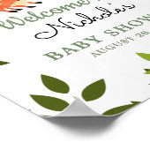 ウッドランドフォレストキツネボーイベビーシャワーウェルカムサイン ポスター (角)