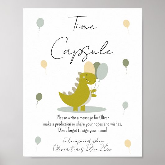 ウッドランドフォレストキノコ誕生日タイムカプセル ポスター (正面)