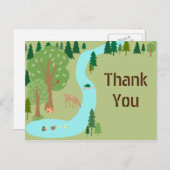 ウッドランドフォレストクリッター誕生日ありがとう ポストカード (正面/裏面)