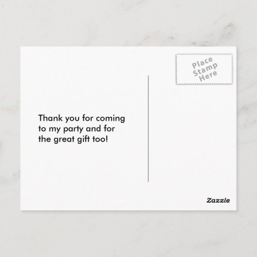 ウッドランドフォレストクリッター誕生日ありがとう ポストカード (裏面)