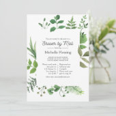 ウッドランドフォレストグリーンリーブライダルシャワーバイメール 招待状 (スタンド正面)