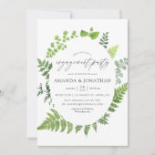 ウッドランドフォレストグリーンリー婚約パーティ 招待状 (正面)