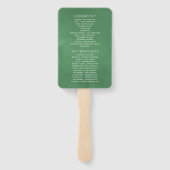 ウッドランドフォレストグリーンリー結婚式 プログラム ハンドファン (裏面)